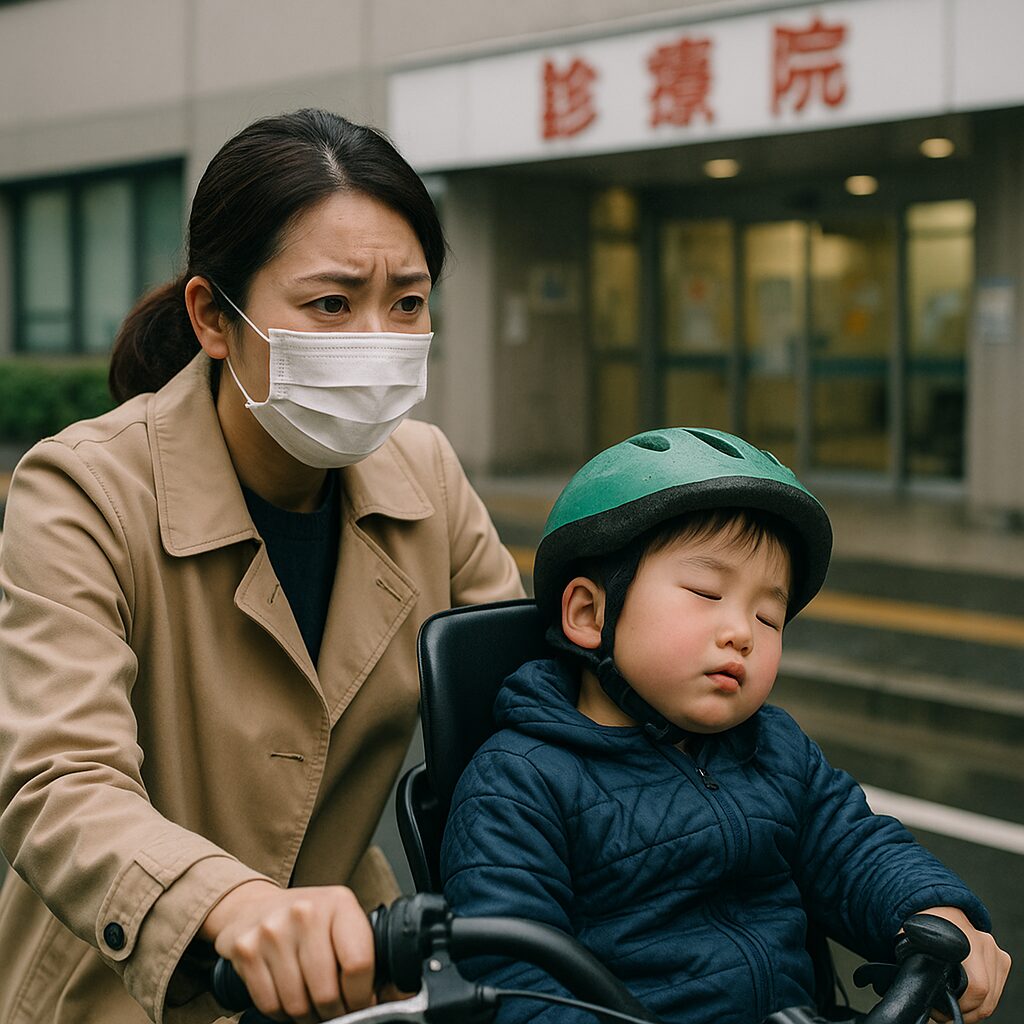 発熱の時は自転車で病院へ?通院方法を考える