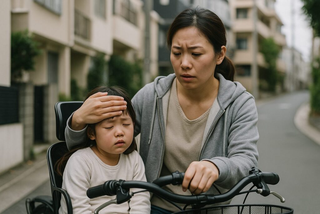 子供が発熱時に自転車で行くリスク
